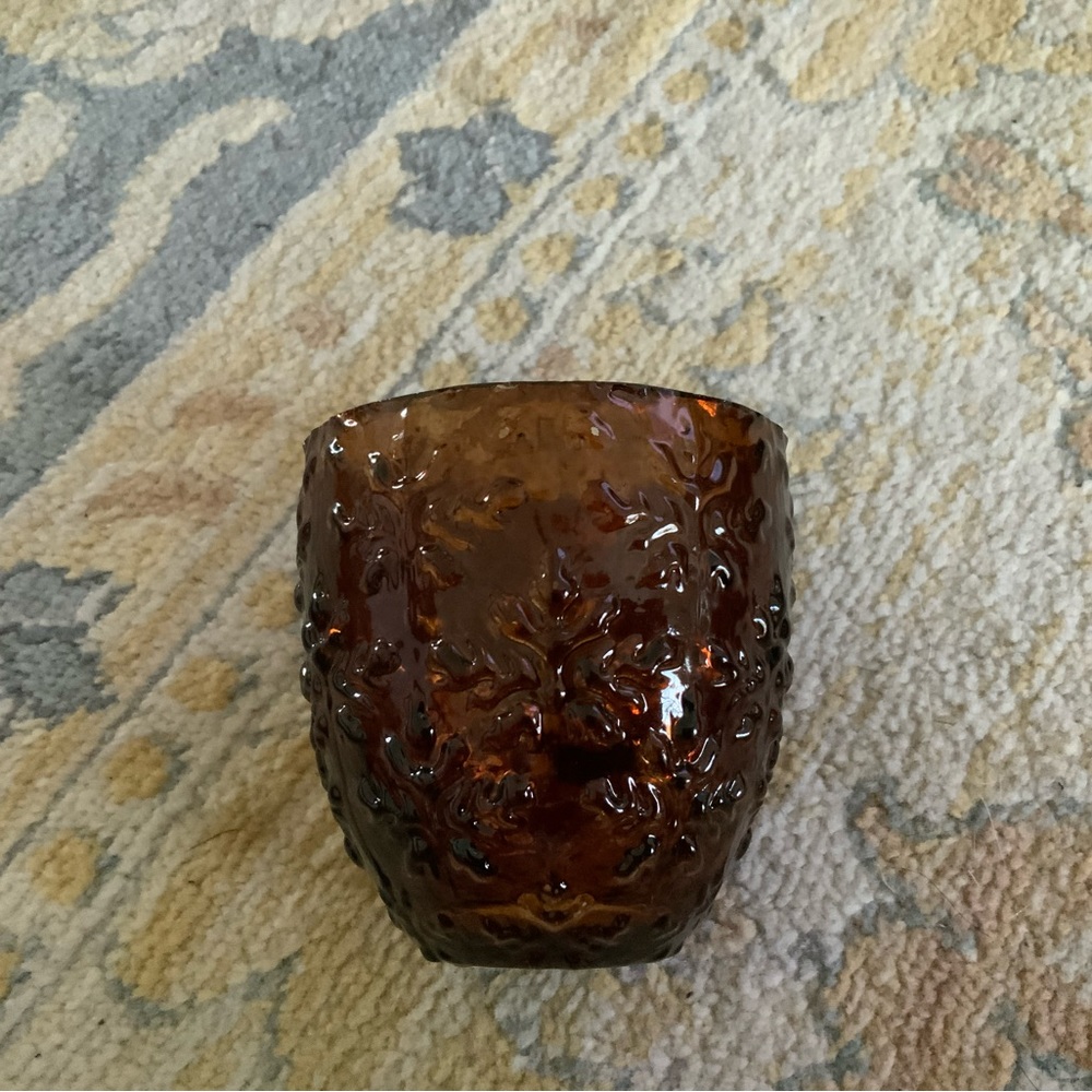 Glass candle holder